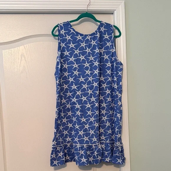 Woman’s West Indies Blue Starfish Casual Dress - Picture 1 of 8